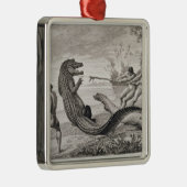 Een alligator vangen met lasso metalen ornament (Rechts)