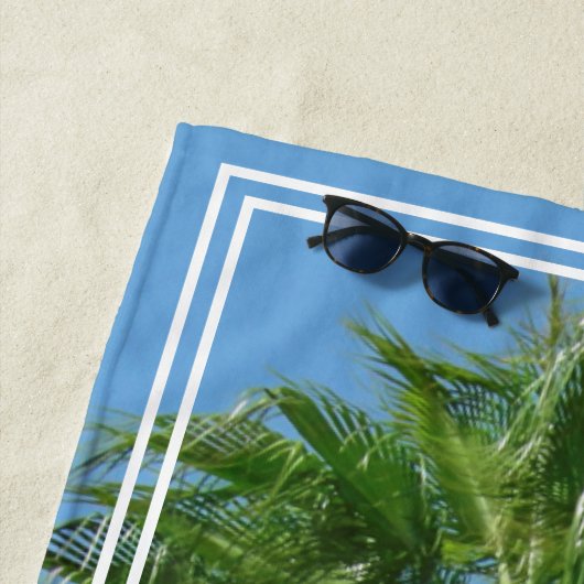 Een Aloha Day Palm-boom hebben Strandlaken (In situ)