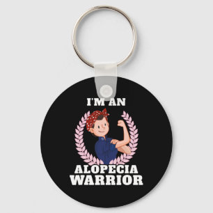 Een Alopecia Warrior Alopecia Areata Awareness Gif Sleutelhanger