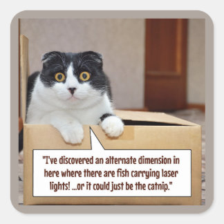 Een alternatieve dimensie vierkante sticker