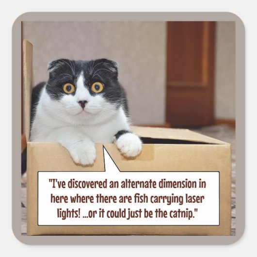 Een alternatieve dimensie vierkante sticker (Voorkant)
