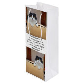 Een alternatieve dimensie wijn cadeautas (Achterkant Gekanteld)