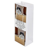 Een alternatieve dimensie wijn cadeautas (Voorkant Gekanteld)