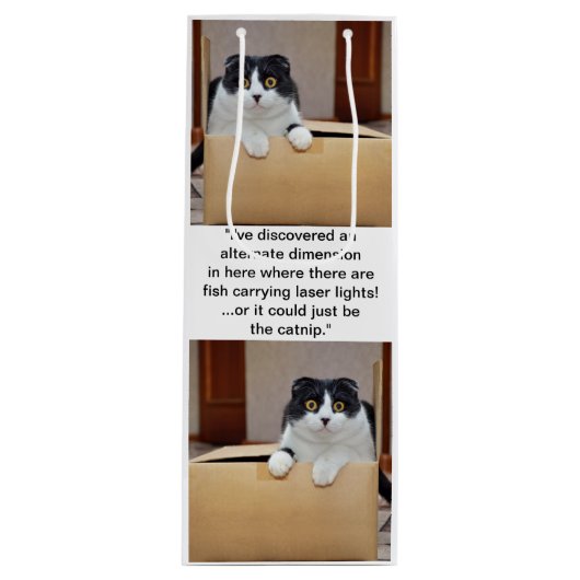 Een alternatieve dimensie wijn cadeautas (Voorkant)