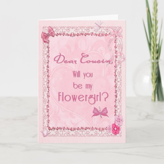 Een ambachtelijk ogende uitnodiging voor een bloem (Voorkant)