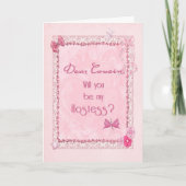 Een ambachtelijk uitziende gastvrouw uitnodiging (Voorkant)