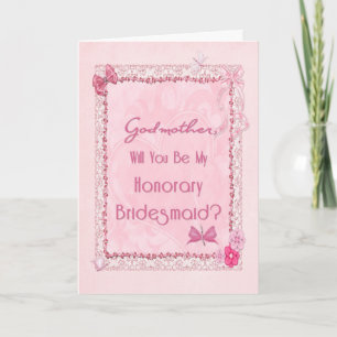 Een ambachtelijke eer bridesmaid uitnodiging