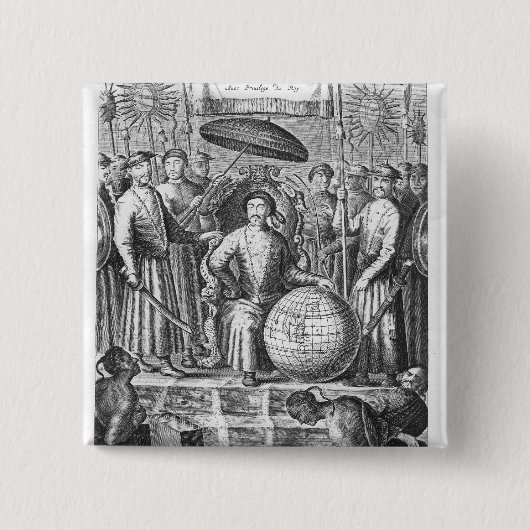 Een ambassade uit Oost-India Vierkante Button 5,1 Cm (Voorkant)