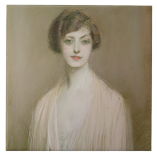 Een Amerikaan (pastel op canvas) Tegeltje