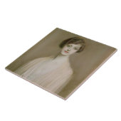 Een Amerikaan (pastel op canvas) Tegeltje (Zijkant)