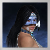 Een Amerikaans blauw portret Poster (Voorkant)