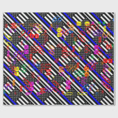 Een Amerikaans-dun blauw lijnbeeldscherm Cadeaupapier (Vlak)