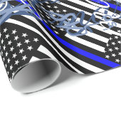 Een Amerikaans-dun blauw lijnbeeldscherm Cadeaupapier (Rol Hoek)