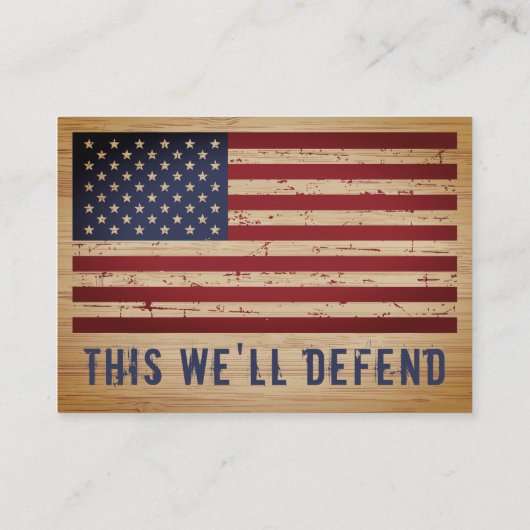 Een Amerikaans gebed van de soldaat Soldaat Visitekaartje (Achterkant)