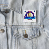 Een Amerikaans President Vierkante Button 5,1 Cm (In situ)