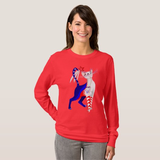 Een Amerikaans Shirt met katster (Voorkant volledig)