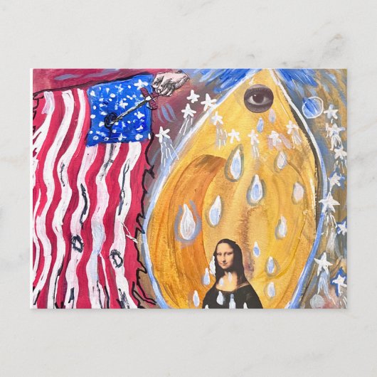 Een Amerikaans verdriet. Uitnodiging Briefkaart (Voorkant)