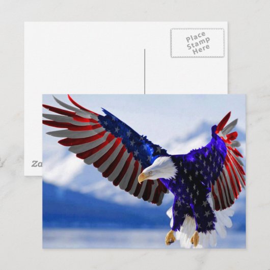 Een Amerikaanse adelaar Briefkaart (Voorkant / Achterkant)