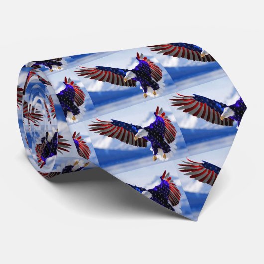 Een Amerikaanse adelaar Stropdas (Opgerold)