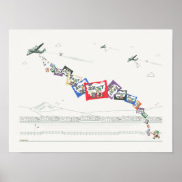 Een Amerikaanse B52 Ramen Noodle Drops Poster