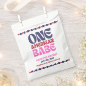 Een Amerikaanse Babe 4 juli 1 Verjaardag Bedankzakje (Geknipt)