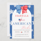 Een Amerikaanse Babe 4 juli 1 Verjaardag Kaart (Voorkant)