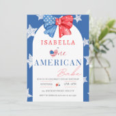 Een Amerikaanse Babe 4 juli 1 Verjaardag Kaart (Staand voorkant)