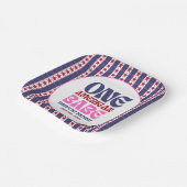 Een Amerikaanse Babe 4 juli 1 Verjaardag Papieren Bordje (Gebogen)