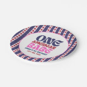 Een Amerikaanse Babe 4 juli 1 Verjaardag Papieren Bordje (Gekanteld)