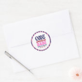 Een Amerikaanse Babe 4 juli 1 Verjaardag Ronde Sticker (Envelop)