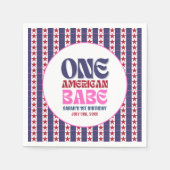 Een Amerikaanse Babe 4 juli 1 Verjaardag Servet (Voorkant)