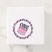 Een Amerikaanse Babe 4 juli 1e verjaardag Bedankjes Labels (In situ)