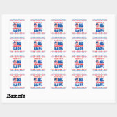 Een Amerikaanse Babe 4 juli 1e verjaardag Vierkante Sticker (Vel)