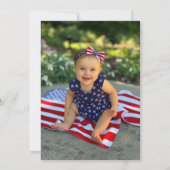 Een Amerikaanse Babe 4 juli Eerste Verjaardag Bedankkaart (Achterkant)