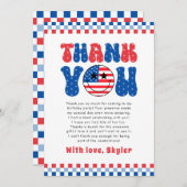 Een Amerikaanse Babe 4 juli Eerste Verjaardag Bedankkaart (Voorkant / Achterkant)