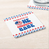 Een Amerikaanse Babe 4 van 1 juli Verjaardag Kartonnen Onderzetters (Schuin)