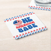 Een Amerikaanse Babe 4 van 1 juli Verjaardag Kartonnen Onderzetters (Schuin)