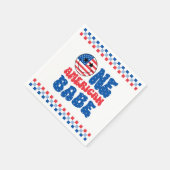 Een Amerikaanse Babe 4 van 1 juli Verjaardag Servet (Hoek)