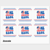 Een Amerikaanse Babe 4 van 1 juli Verjaardag Vierkante Sticker (Vel)