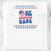 Een Amerikaanse Babe 4 van 1 juli Verjaardag Vierkante Sticker (Tas)