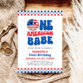 Één Amerikaanse Babe 4th van Juli Eerste Verjaarda Kaart