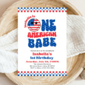 Één Amerikaanse Babe 4th van Juli Eerste Verjaarda Kaart