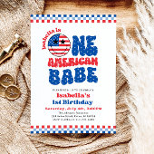 Één Amerikaanse Babe 4th van Juli Eerste Verjaarda Kaart