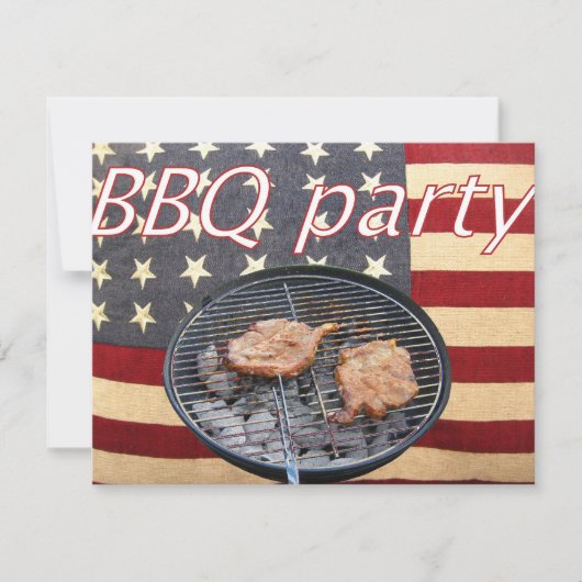Een Amerikaanse BBQ-partij Kaart (Voorkant)