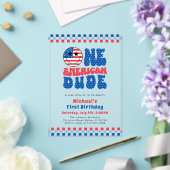 Een Amerikaanse Dude 4 juli Eerste Verjaardag Acryl Uitnodigingen (Insitu (Huwelijk))