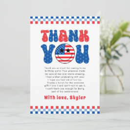 Een Amerikaanse Dude 4 juli Eerste Verjaardag Bedankkaart