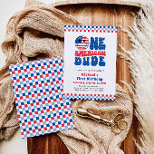 Een Amerikaanse Dude 4 juli Eerste Verjaardag Kaart