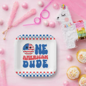 Een Amerikaanse Dude 4 juli Eerste Verjaardag Papieren Bordje (Feest)