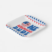 Een Amerikaanse Dude 4 juli Eerste Verjaardag Papieren Bordje (Gebogen)