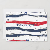 Een Amerikaanse Dude 4 juli Rood Wit Blauw Verjaar Bedankkaart (Achterkant)